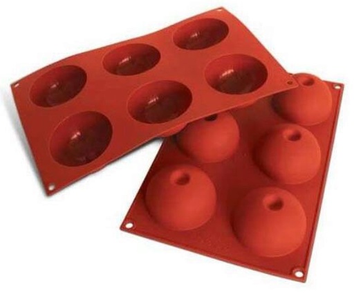 [57663835] SILIKOMART SF086 MOULE 6 MAGIC DOMES  Ø75 HT 40MM 115ML ANTI-ADHESIF GN1/3 -50° À 250