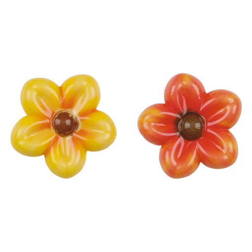 [08080580] 2032600 YELLOW AND RED FLOWER 24PCS ***ON ORDER***