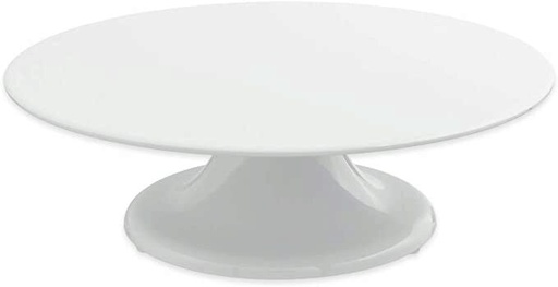 [60251624] 32 CM WHITE MELAMINE PIE TRAY ON STAND