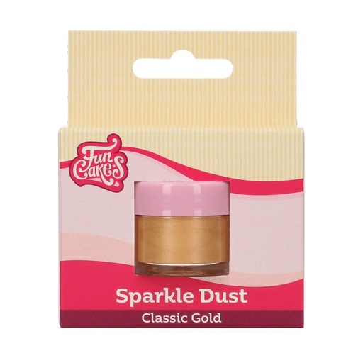 [08053489] FUNCAKES FOOD COLOR. GLITTERING GOLD POWDER 3.5GR
