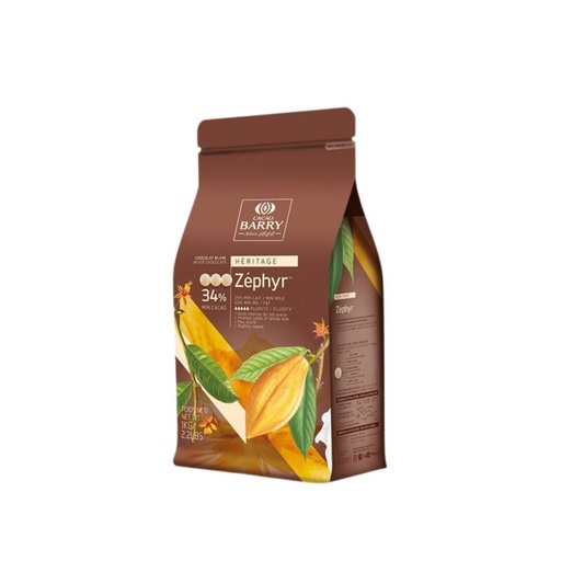 [03070525] BARRY CHW-N34ZEPH-E1-U68 ZEPHYR CARAMEL WIT 35%  KARTON VAN 6ZAKKEN X 1KG = KG
