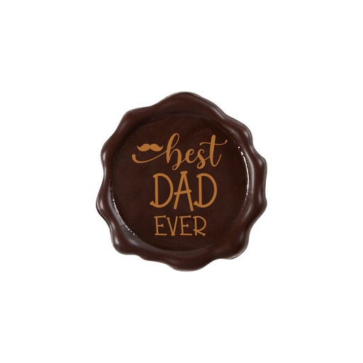 [08058348] 2011059 BEST DAD EVER STAMP 3.8 CM 120PCS ***S/CDE***