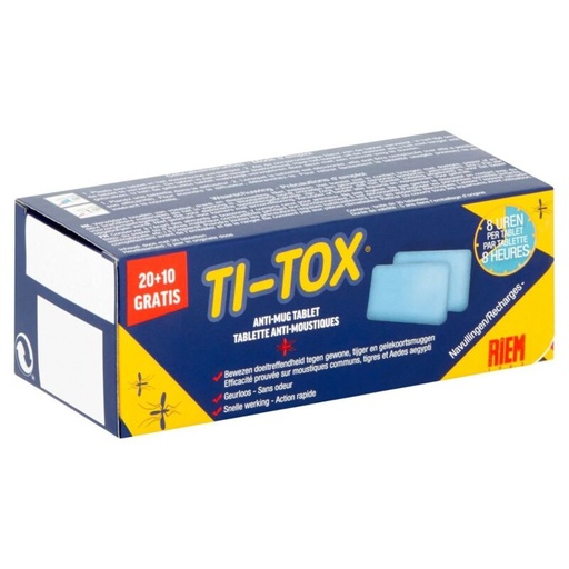 [55091099] RIEM TI TOX ANTI-MUGGEN TABLET RECHARGE=DOOS