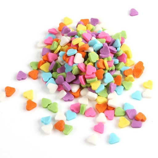 [08081149] 61313 CONFETTI GEKLEURDE HARTJES 400 G = POTJE