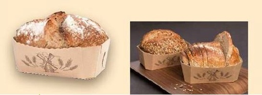[41801983] MOULE DE CUISSON CARTON SPECIAL PAIN/BRIOCHE 175X110XHT60MM 50PCES