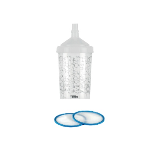 [54300710] SGI SET VAN 10 RPS BEKERS EN ZEEFJES 0,9L VOOR SATA GUN