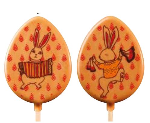 [08057208] PCB Blisters lolly's Rabbits muzikanten pr 45empr. en sticks 3designs 9pces ***s/cd***