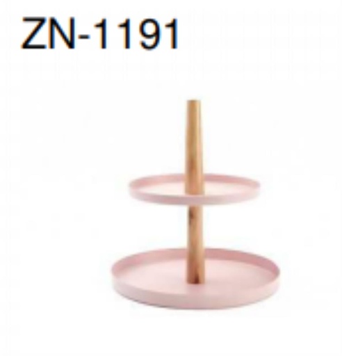 [62210053] PLATEAU ROND MADS 2 NIVEAUX MÉTAL ROSEDIAM 30 X H 36