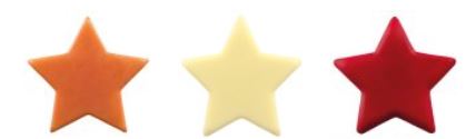[08057350] PCB Kleurrijke WC Stars 3 ontwerpen 186pces *** s / cd ***