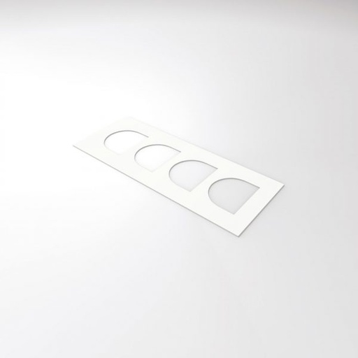 [08056282] 010721 PCB CHABLON POUR EMBOUT 8,3X6,9 CM - 4 EMPREINTES 1PCE  ***s/cd***