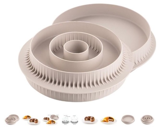 [51657527] SILIKOMART MULTI-INSERT ROUND MOLD Ø 210 MM X 246MM ​​H 25 MM