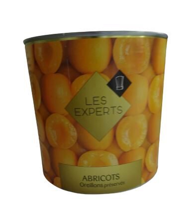 [01010042] UNPEELED APRICOT HALVES IN SYRUP EXPERTS LA PULPE GREECE 3KG