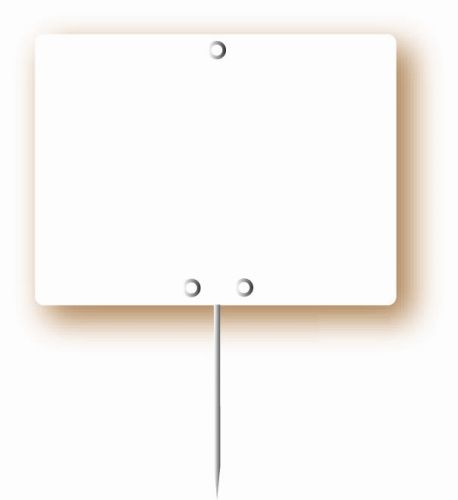 [43606033] LABEL 6X8CM WIT MET INOX STEEK= ZAK VAN 10 STUKKEN