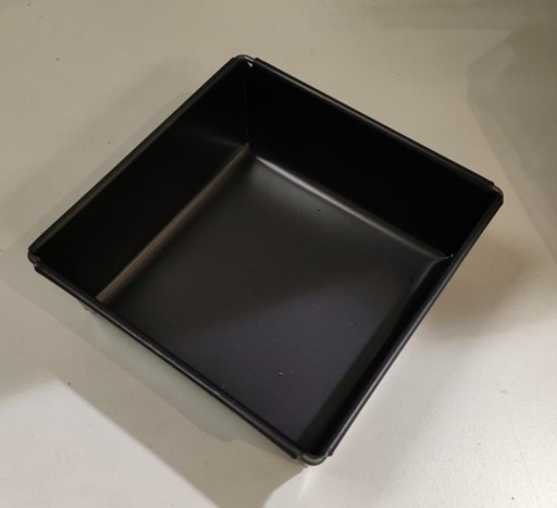 [51201376] SQUARE BREAD PLATE 19X19H8CM BLACK STEEL 1000GR BREAD