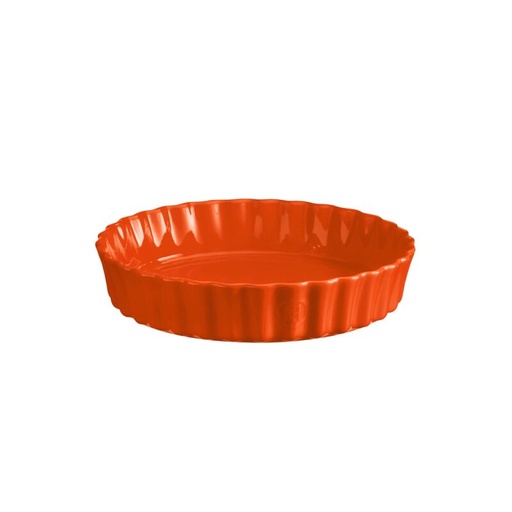 [57690047] EMILE HENRY ROUND FLUTED TUSCANY PAN 24CM-1.15L - ORANGE