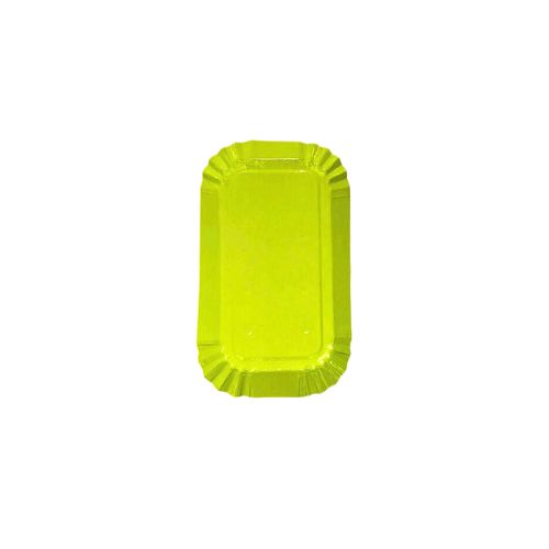 [25100063] RECHTHOEKIG GROENE KARTONNEN BORDEN 4 X 8 CM FOST+ INCLUSIEF 100 STUKS