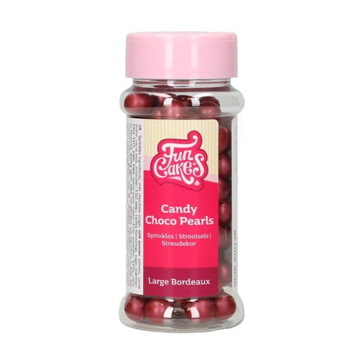 [08053701] FUNCAKES PERLE BORDEAUX LARGE EN CHOCOLAT 70GR 