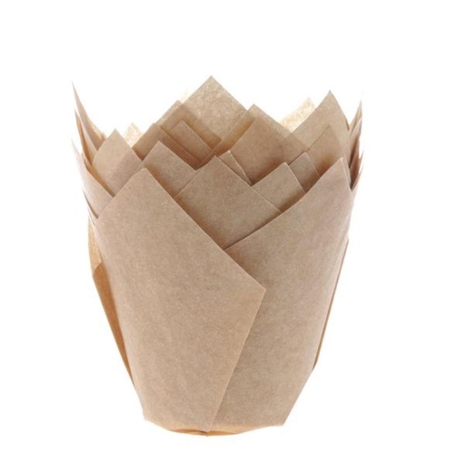 [70407332] HOM TULIPCUP MUFFIN BEIGE DIAM 5CM 36 PCES