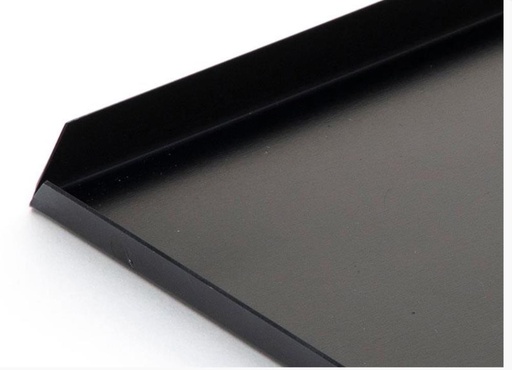 [53302208] ZWART ALU PLAAT 60X40 RAND OP 45°=STUK