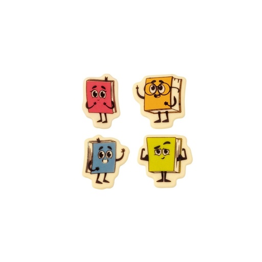 [08058444] 2001169 SCHOOLBOEKEN 4,2X4,2 CM 120 STUKS ***S/CDE***