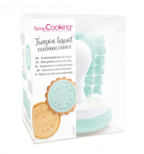 [08055613] SCRAPCOOKING TAMPON PERSONNALISABLE POUR BISCUIT ROND