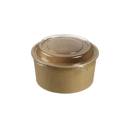 [45000441] SALADIER ROND ECOKRAFT2 AVEC COUVERCLE 850ML Ø14,5CM HT7,1CM 25PCES 