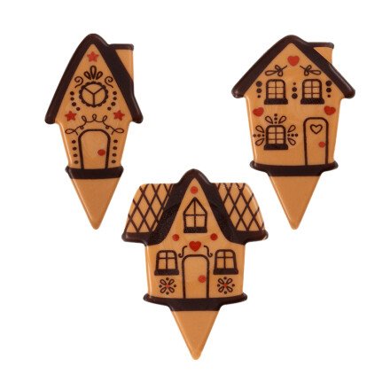 [08054663] 15754 PRIKKERS KERSTHUIS 4X4.5CM 75PCES ***OP/ORDER***