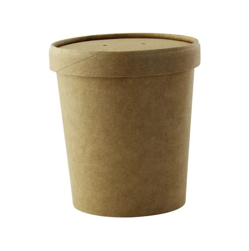 [25101173] POT SOUPES/GLACES KRAFT 490ML + COUVERCLES 25PCS
