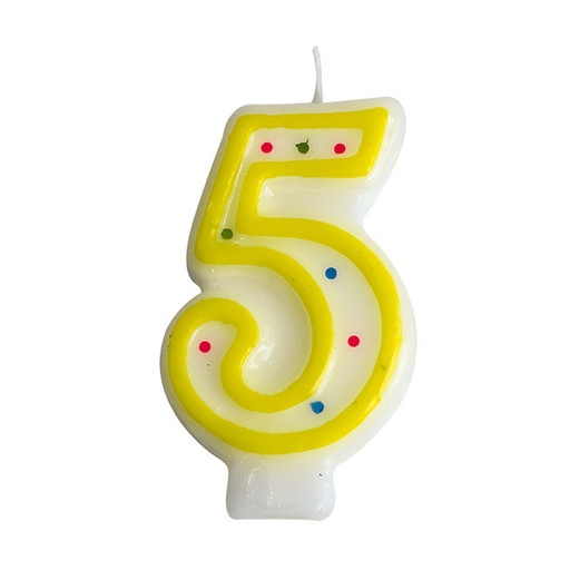 [08080212] 1023811 BOUGIES CHIFFRE NR 5  ***S/CDE***