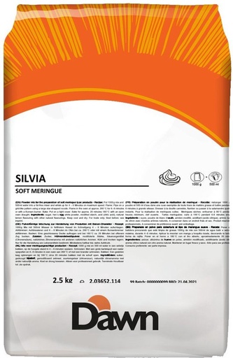 [07031299] DAWN SILVIA MIX VOOR MERINGUES 2 X 2.5KG