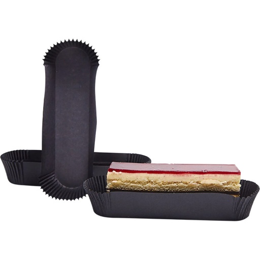 [41802190] ZWART CUVETTEN LANG VOOR MAXI ECLAIR 136X34X28MM 1000 STUKKEN=DOOS