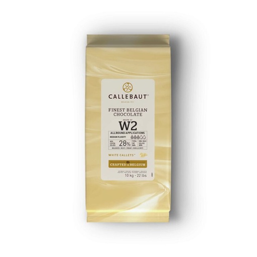 [03070246] CALLEBAUT W2NV-01B WITTE CHOCOLADE CALLETS 26%   1 ZAK X 10KG = KG