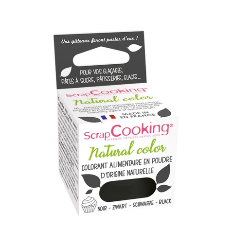 [08055656] SCRAPCOOKING COLORANT ALIMENTAIRE NATUREL NOIR  3GR
