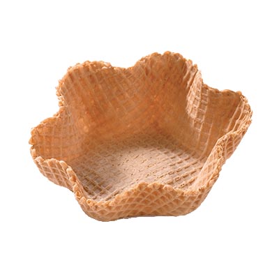 [04030216] PIDY COUPE TULIPE GAUFREE NATURE Ø10.5CM H3.5CM 24PCES