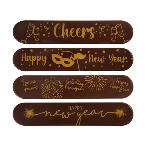 [08054617] 2014732 ECLAIR GELUKKIG NIEUWJAAR, BONNE ANNÉE, NEWYEAR 15X3CM 35PCES ***S/CDE***