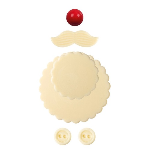 [08054955] 2015459 ENSEMBLE BARBE PÈRE NOËL 7,5CM 20PCS ***S/CDE***