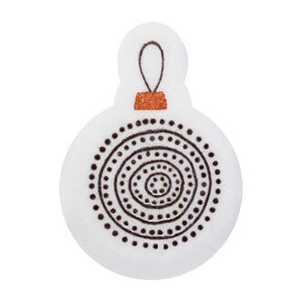 [08057945] 074263 PCB MERINGUE DECORATIONS SMALL CHRISTMAS BALLS 4 DESIGNS 2.4X1.7 CM 500PCS ***S/CD***