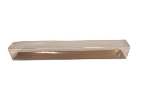 [41700030] RECHTHOEKIG CELLO ETUI MET GOUDEN KARTON 250X30X30MM DOOS VAN 100 STUKKEN=STUK
