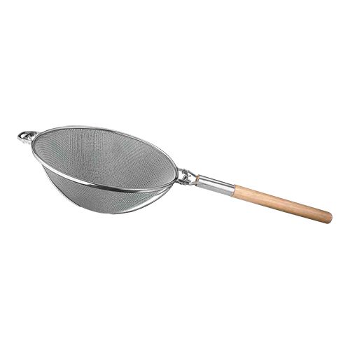 [54901315] PASSOIRE DEMI-SPHERE AVEC MANCHE DIAM 26CM A/ETRIER DE GARDE