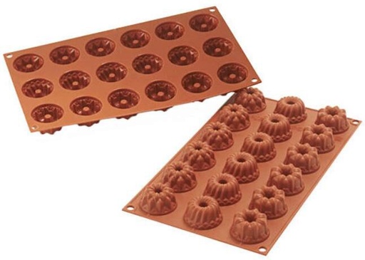 [57663926] SILIKOMART SF132 VORM 18 MINI KOUGLOF Ø40 HT 22MM 17.5ML ANTI-AANBAK GN1/3 -50° TOT 250°