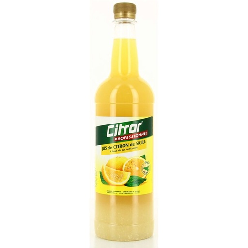 [05100064] JUS DE CITRON JAUNE SICILE CITROR BARDINET 1L= BOUTEILLE