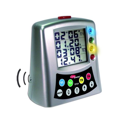 [55072176] COOPER MINUTERIE DIGITALE GRIS ARGENT "4 EN 1" 4 TEMPS-4 SONORITES-4 LAMPES TEMOINS
