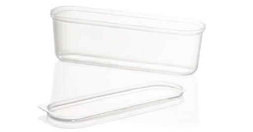 [54418797] "ECLAIR" GLAZEN DEKSEL RECYCLEBAAR PLASTIC VERPAKKING VAN 100 STUKS FOST+ INBEGREPEN