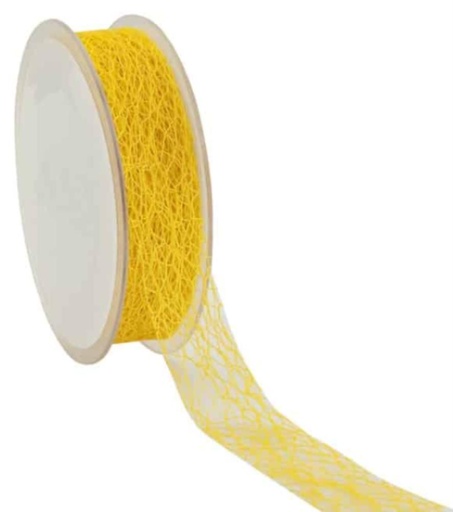 [60700062] RUBAN TREILLIS JAUNE 25MM X 20M