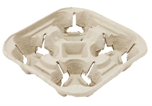 [44104154] SUPPORT POUR 4 GOBELETS 220 PCESEN PULPE DE BOIS