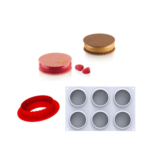 [51661575] SILIKOMART MOULE SILICONE SWEET ROUND 95 Ø8CM H2,1CM