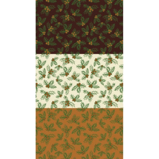[08030818] 2046002 RED AND GREEN HOLLY LEAF TRANSFER 30 X40CM 30PCS ***ON ORDER***