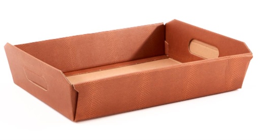[60300242] CARDBOARD BASKET 36 X 27 X 9/12 HT CARAMEL FOST+ INCLUDED