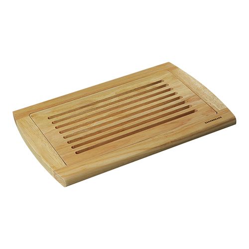 [50706030] HOUTEN BROOD/SNIJPLANK MET KRUIMELVANGER 42X28CM H 2CM=STUK