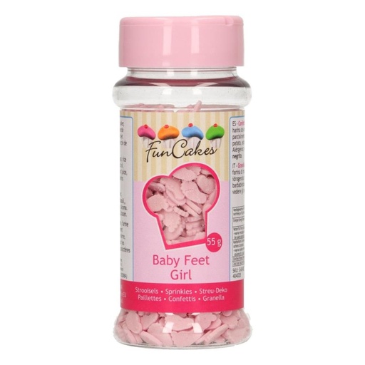 [08053220] FUNCAKES BABYVOETJES MEISJE 55G =POT
